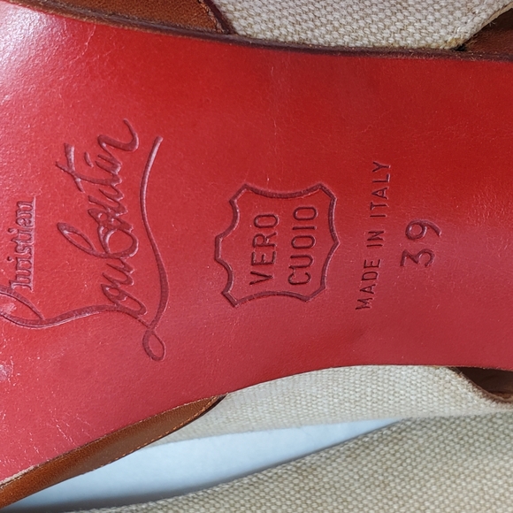 Christian Louboutin Slingback Pump Shoe Heel 39 9 - Picture 3 of 16